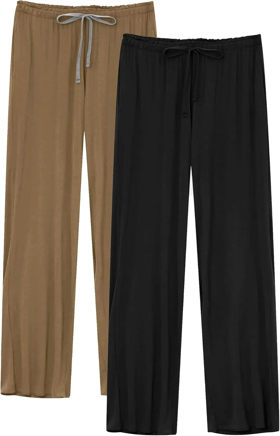 COLORFULLEAF Womens Pajama Pants Breathable Soft Cooling Bamboo Rayon Pants for women Wide Leg Yoga Sweatpants
