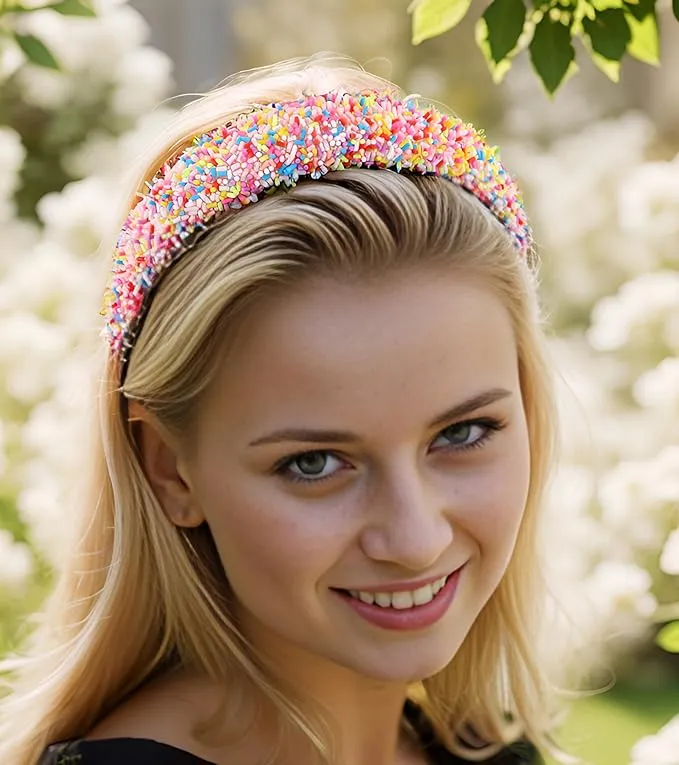 Confetti  Beaded Headband