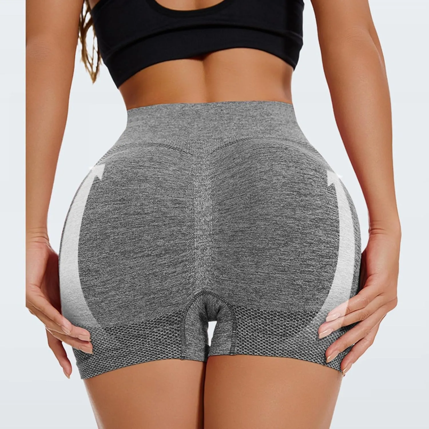 Ctreela 2 Pack Gym Shorts Women Quick Dry 3'' Workout Tummy Control Yoga Shorts Bker Shorts Butt Lifting Booty Shorts