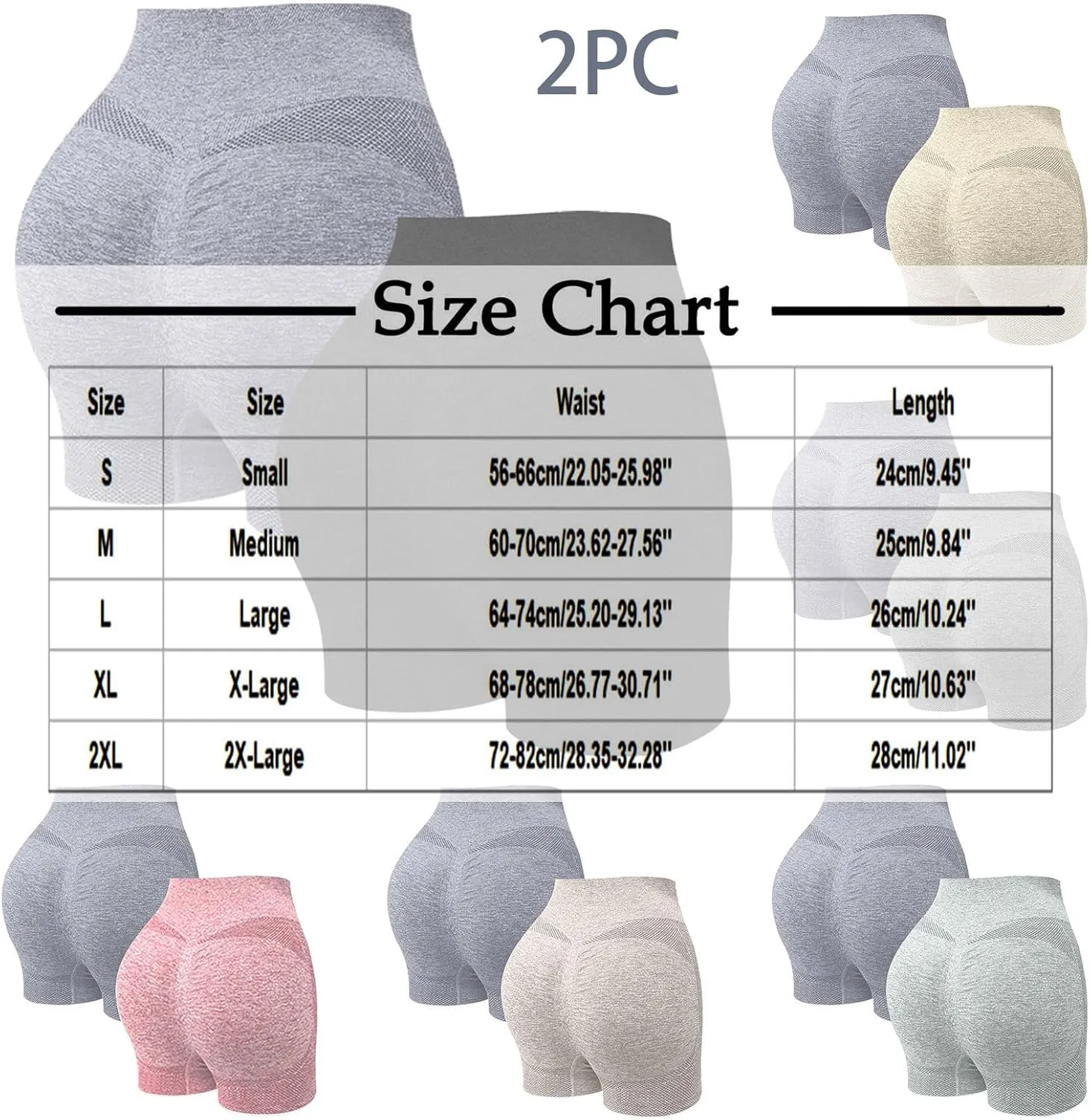 Ctreela 2 Pack Gym Shorts Women Quick Dry 3'' Workout Tummy Control Yoga Shorts Bker Shorts Butt Lifting Booty Shorts