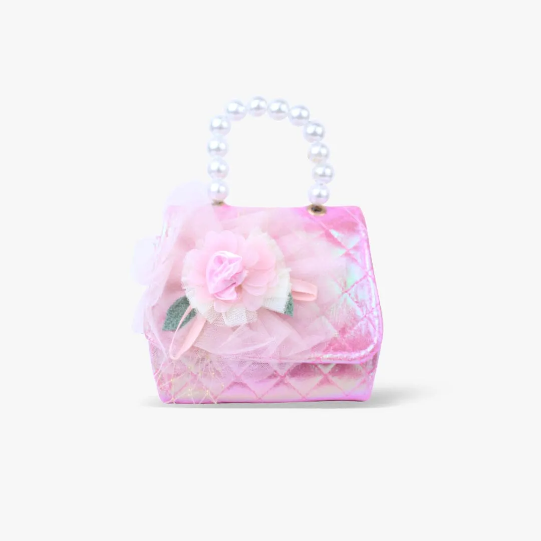 Cute & Stylish Pink Themed Pearl Handbag