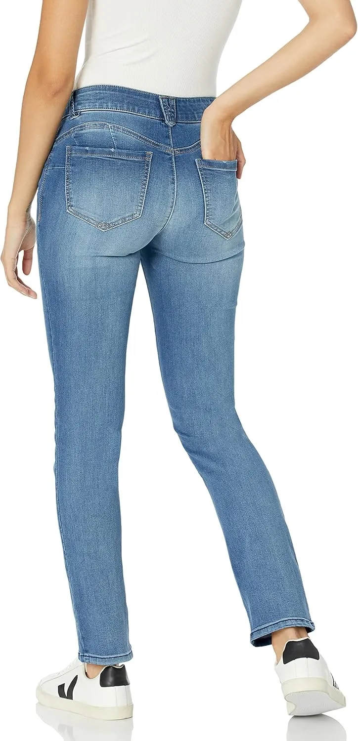 Democracy Women's Petite Ab Solution Straight Leg Jean
