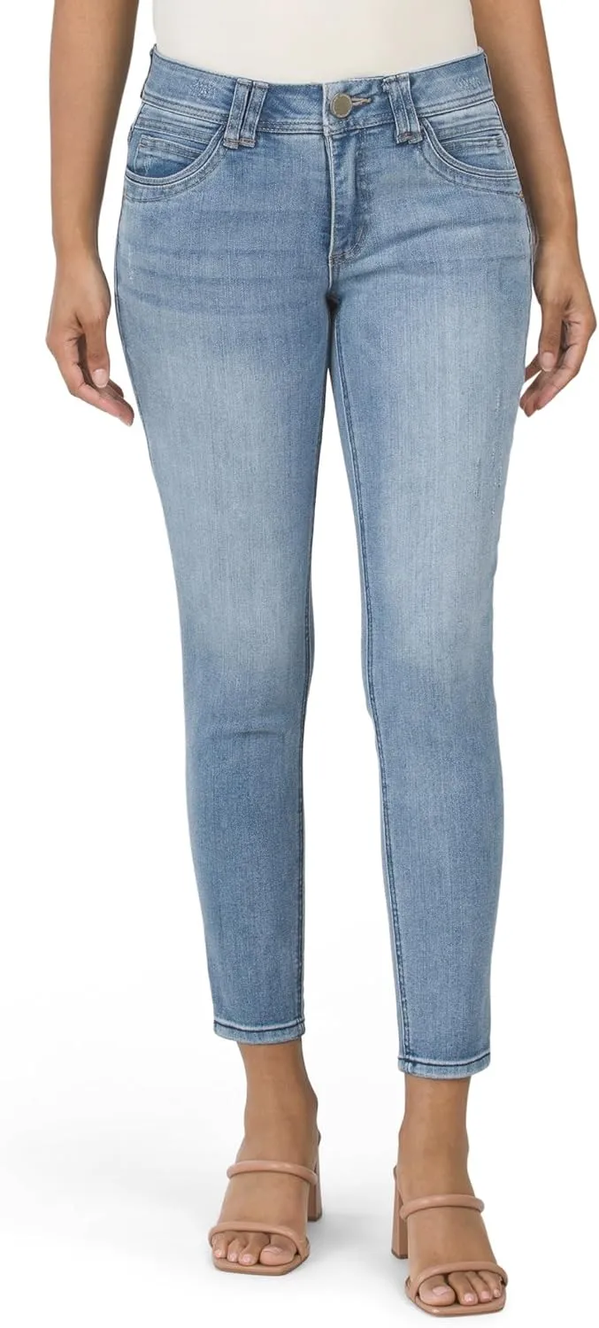 Democracy Women's Petite Ab Solution Straight Leg Jean