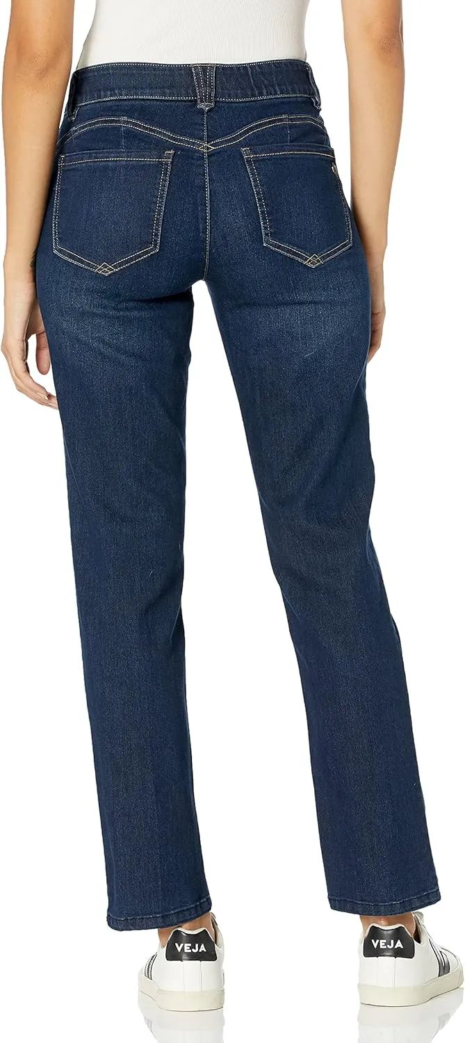 Democracy Women's Petite Ab Solution Straight Leg Jean