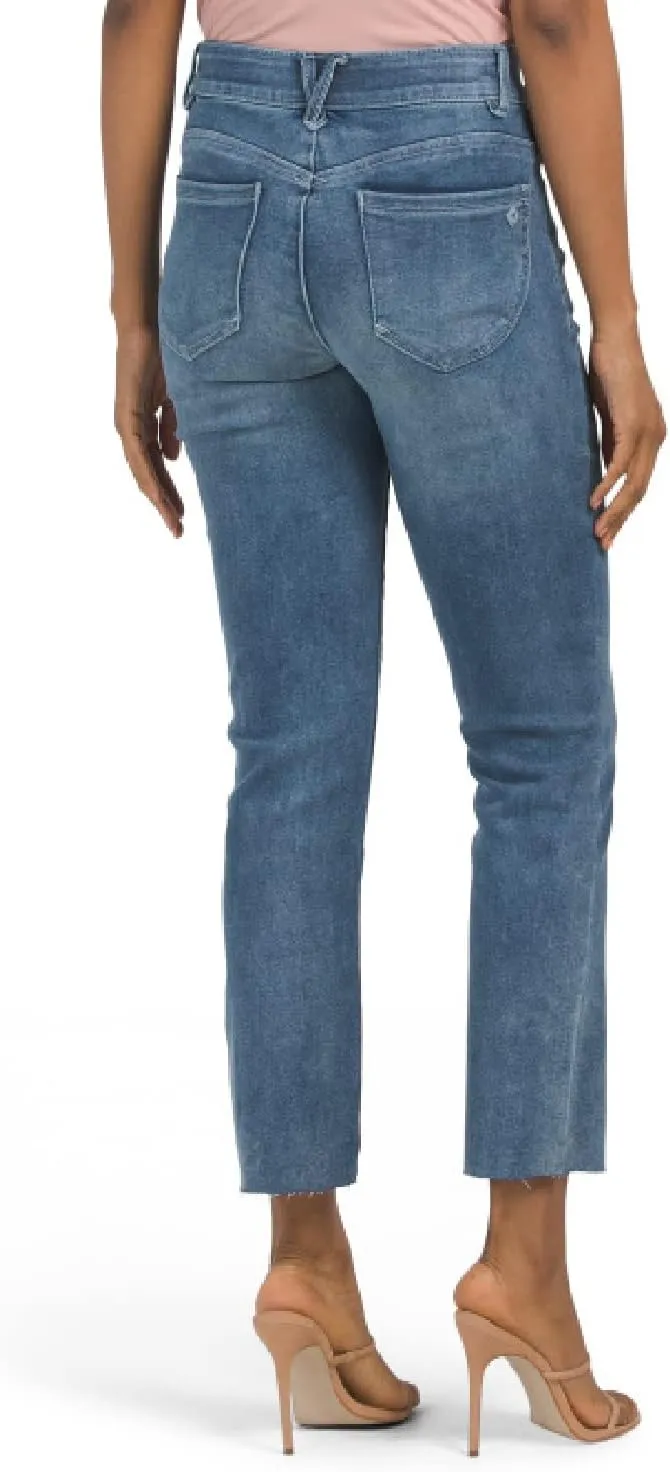 Democracy Women's Petite Ab Solution Straight Leg Jean