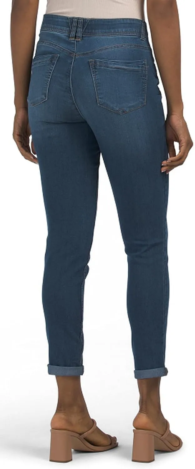 Democracy Women's Petite Ab Solution Straight Leg Jean