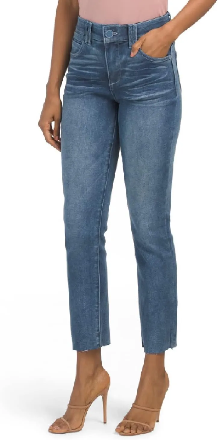 Democracy Women's Petite Ab Solution Straight Leg Jean