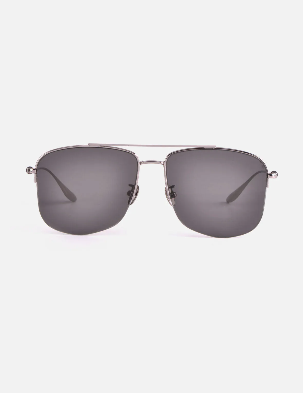 Double Bridge Metal Aviator Sunglasses