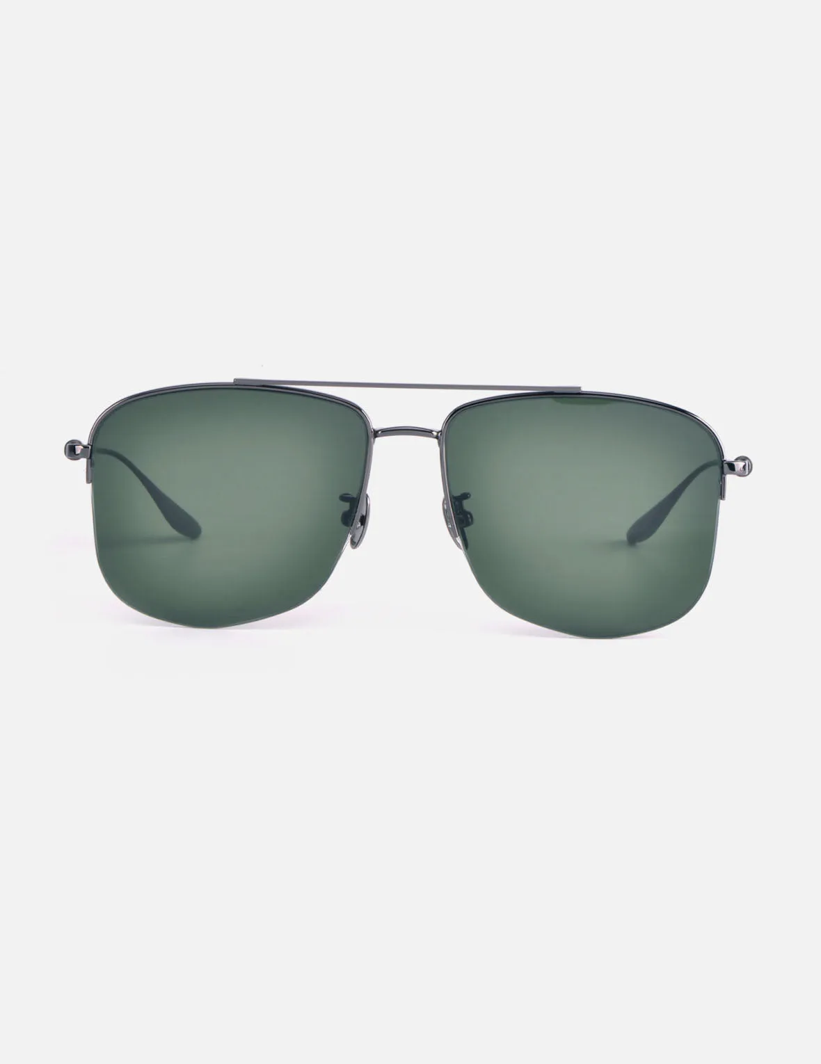 Double Bridge Metal Aviator Sunglasses
