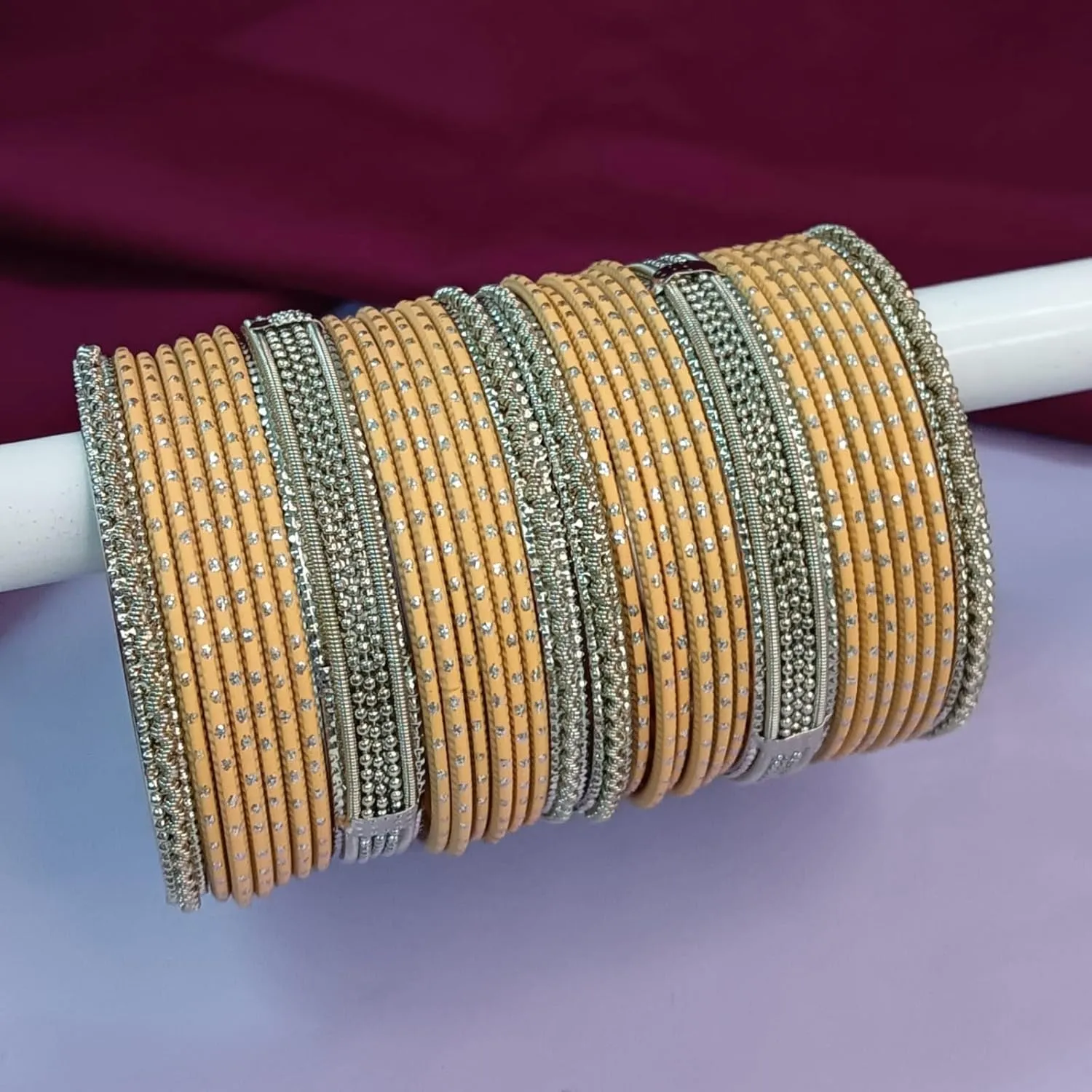Efulgenz Boho Bohemian Bangle Set Indian Oxidized Bangle Bracelet Set for Women Antique Bangle Set Matte Dotted TextuMetal Bangles Set Fashion Statement Jewelry for Women