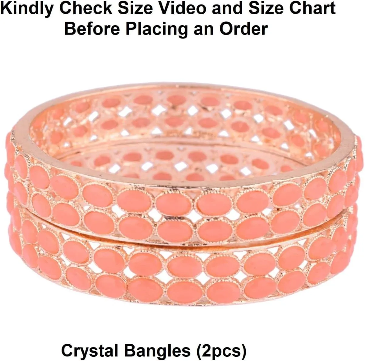 Efulgenz Indian Bracelet Bangle Set Bollywood Crystal Kundan Bangle Bracelet Bridal Indian Wedding Jewelry for Women (2 Pcs)