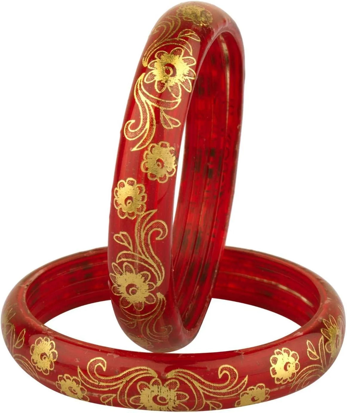 Efulgenz Mothers Day Gift Indian Bangles for Women Fashion Indian Bollywood Floral Acrylic Resin Bracelet Bangle Set Jewelry (2 Pcs)