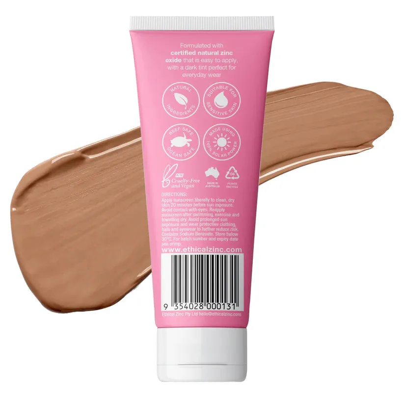 Ethical Zinc SPF 50  Tinted Facial Sunscreen - Dark Tint Modifier