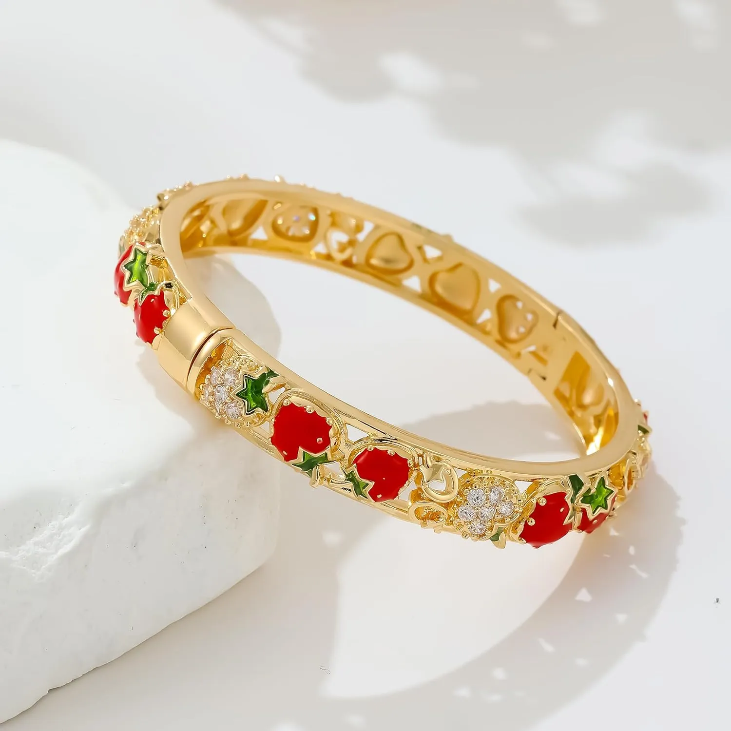 Ethlyn Gold Plated Colorful Openable Kids Baby Girls Bangles Bracelets Birthday Christmas Gifts Birthday Presents for children