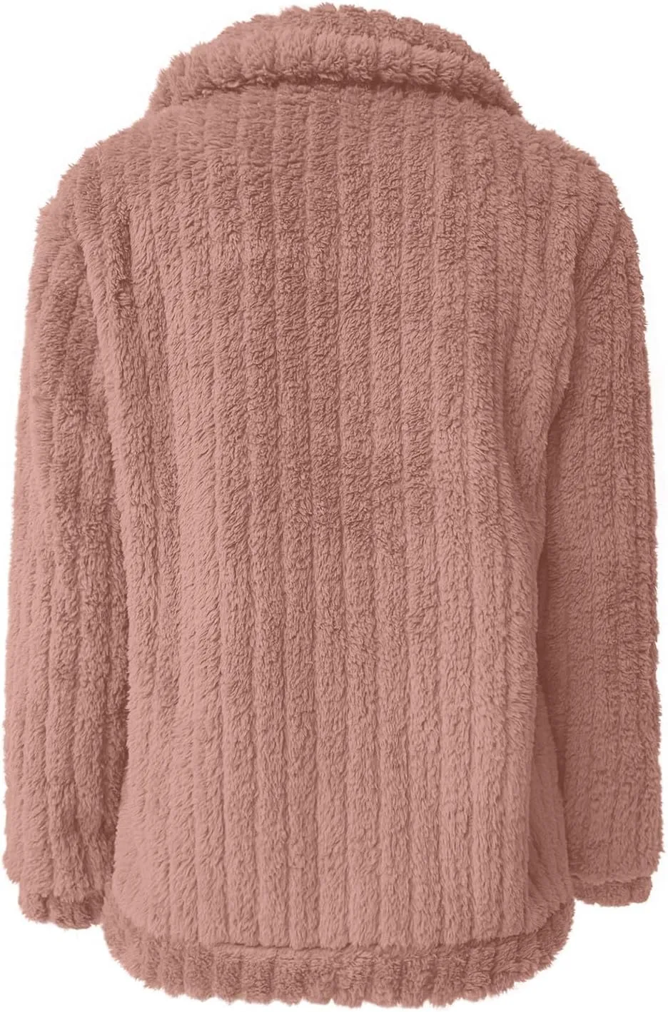 Fleece Jacket Women Oversized Turndown Neck Cardigan Jackets Long Sleeve Plush Winter Coats Outerwear 2024 Fashion