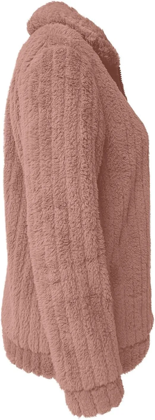 Fleece Jacket Women Oversized Turndown Neck Cardigan Jackets Long Sleeve Plush Winter Coats Outerwear 2024 Fashion