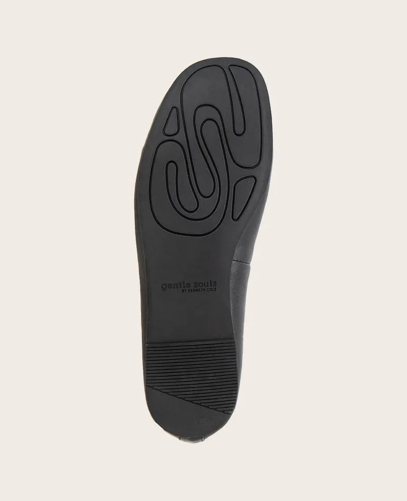GENTLE SOULS - Marilyn Leather Pleated Ballet Flat