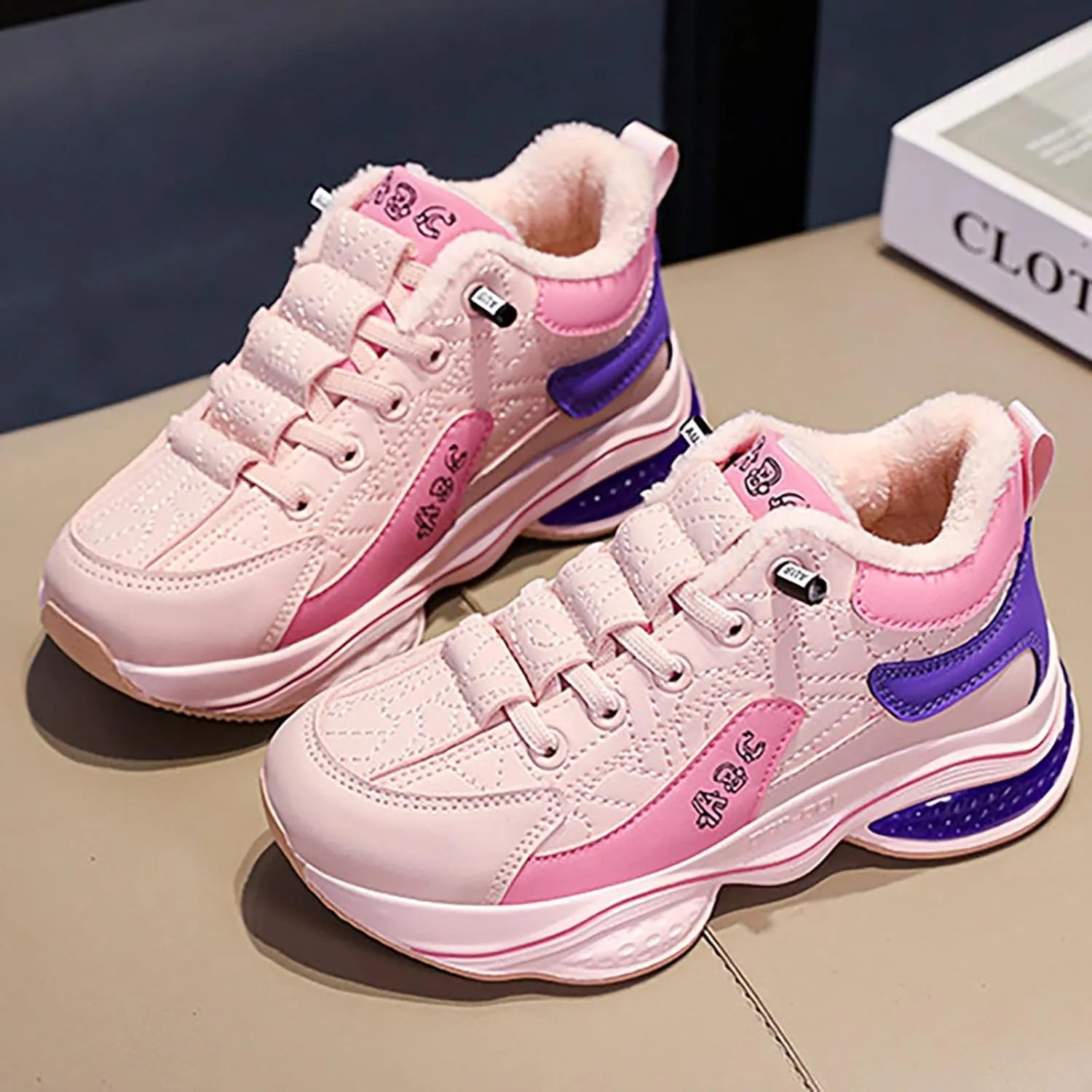 Girls Boots Fashion All Seasons Children Sports Shoes Girls Boys Flat Sole Thick Sole Non Slip Warm Boots