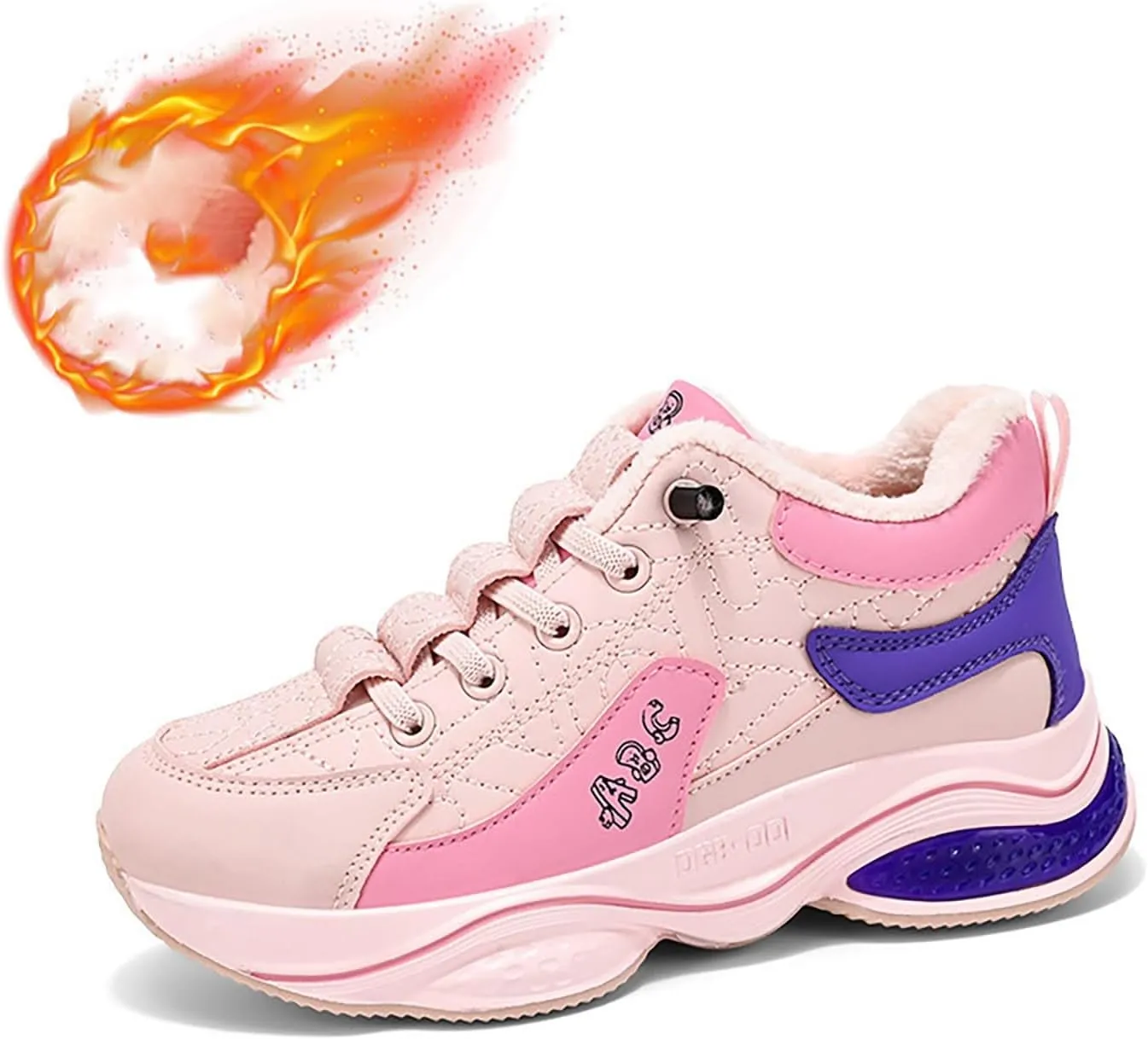 Girls Boots Fashion All Seasons Children Sports Shoes Girls Boys Flat Sole Thick Sole Non Slip Warm Boots