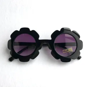 Girl's sunglasses sunflower shape - glossy finish: Black