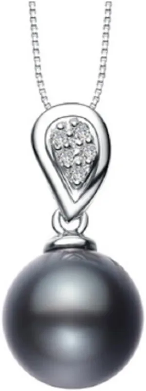 GOWE Luxury Princess 925 Sterling Silver Women Pendants Natural South Sea Black Tahiti Pearl