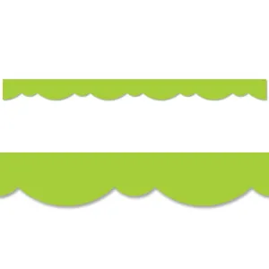 Green Stylish Scallops Border Trim
