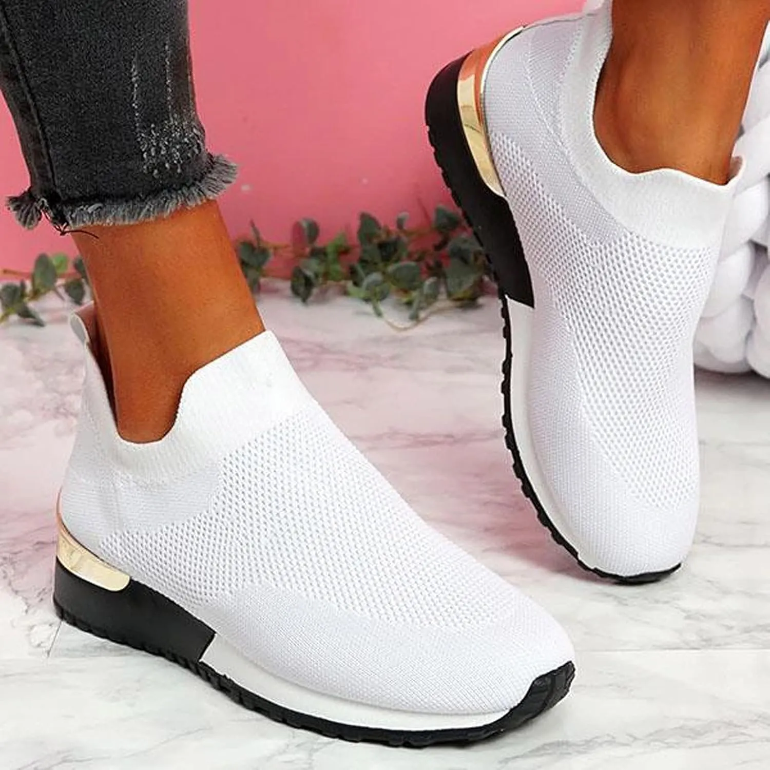 High Top Sneakers for Women 2023 Slip Resistant Nurse Shoes for Women Walking Shoes for Women Wide Width Slip On Platform Sneakers for Women Wide Width Women Orthopedic Sneakers Walking Shoes