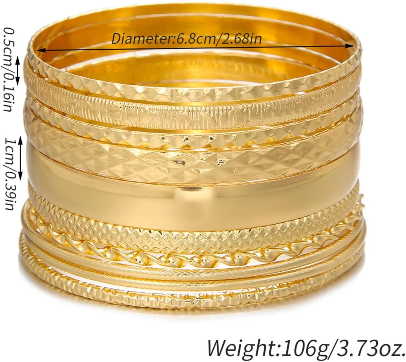 HIIXHC Bangles Bracelets for Women Bracelet Stack Chunky Indian Multi Bangle Bracelet Set Punk Bracelets Jewelry for Women Gift