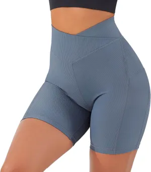 Hold Tight Shorts Biker Women High Waisted Shorts Shorts Butt Cross Waist Workout Lifting V Yoga Shorts Yoga Crazy