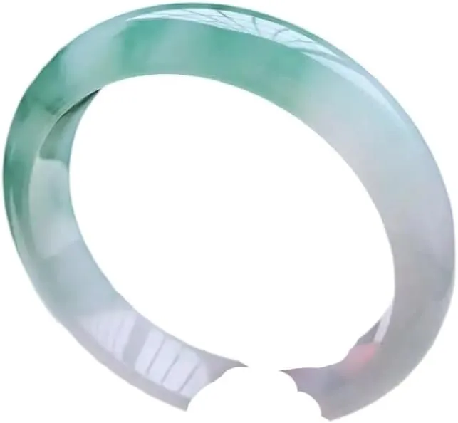 Ice-like Highest-Ranking Imperial Concubine Oval Floating Flowers Jade Bracelet