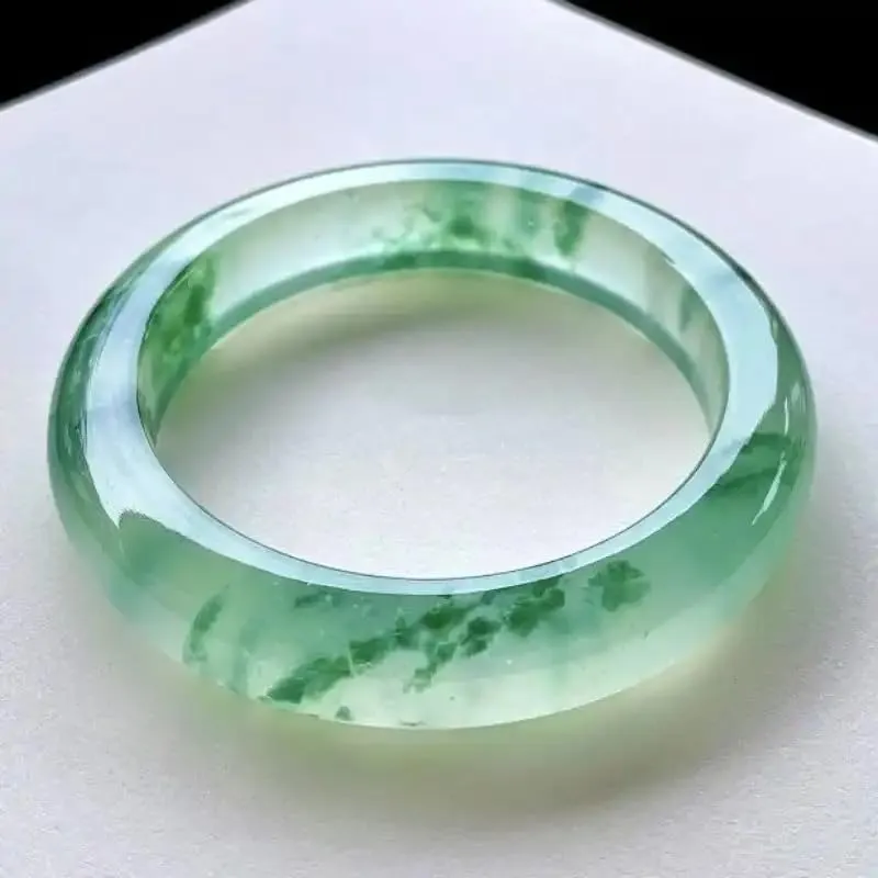 Ice Seed Floating Jade Bracelet Myanmar Glass Seed Jade Bracelet
