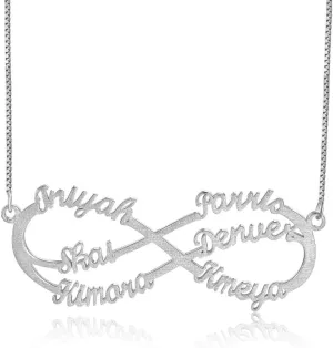 Infinity Pendants Family Name Necklaces Personalized 6 Names Necklaces for women Gift for Women Mothers Day