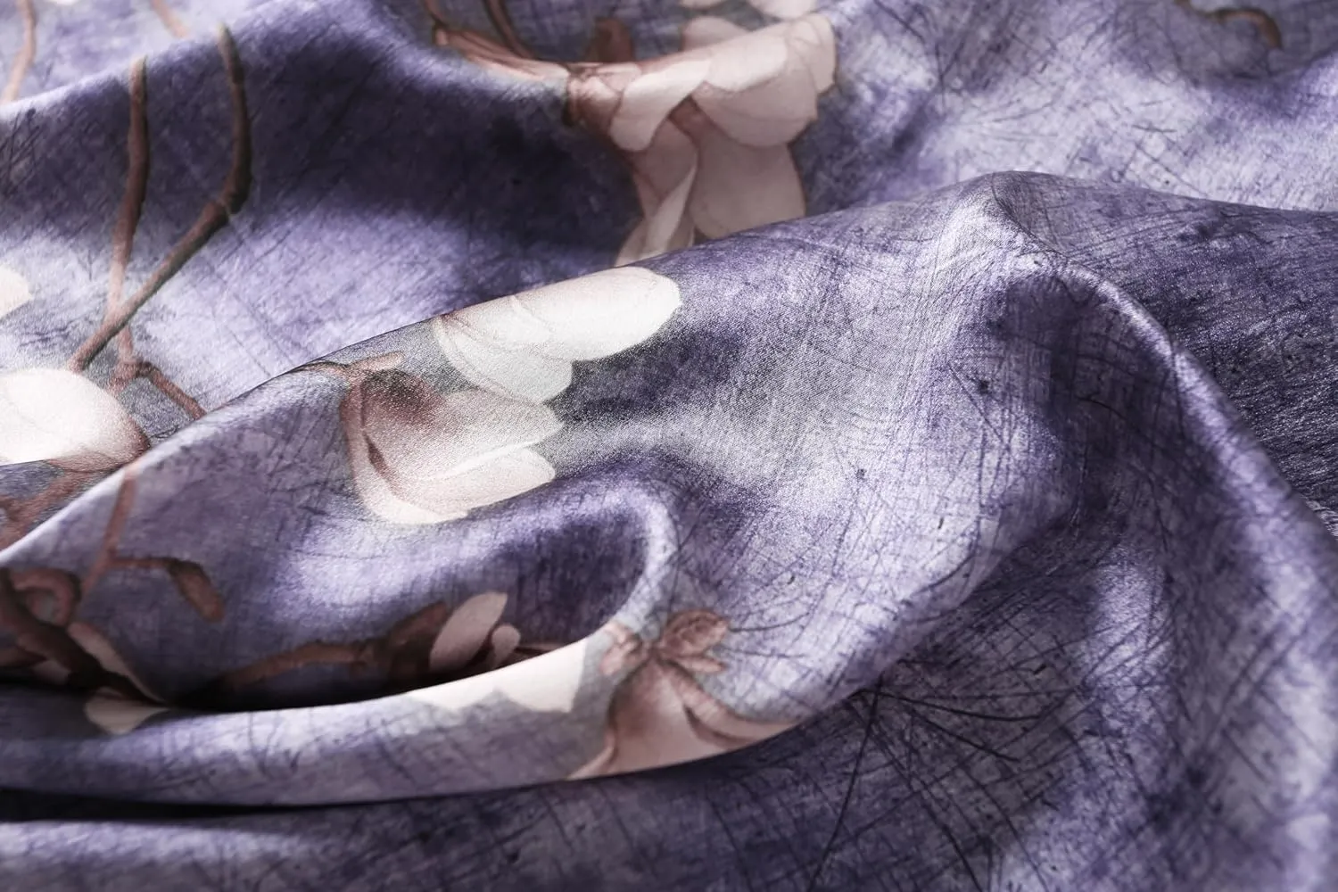 Jeelow 100% Mulberry Pure Real Silk Scarf Lightweight Chiffon Shawls And Wraps Sheer For Women Oblong