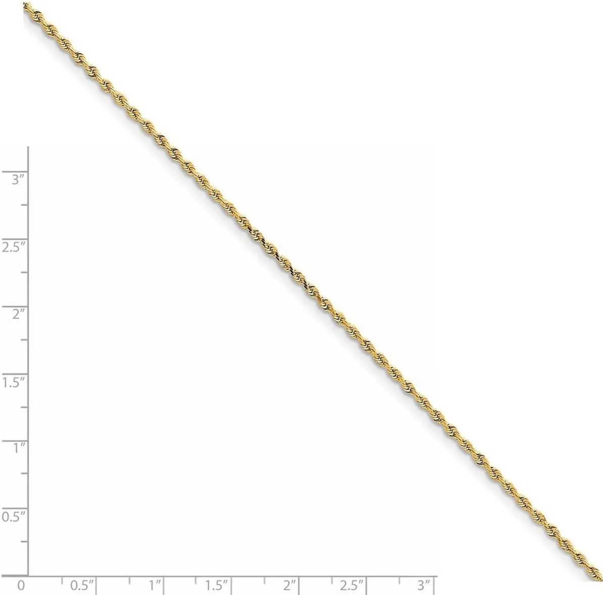 JewelryWeb 10k Solid Yellow Gold Lobster Claw Closure 2.00mm Sparkle Cut Quadruple Rope Chain Bracelet Link-Bracelet for Women and Men
