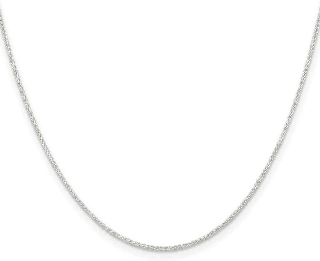 JewelryWeb 925 Sterling Silver 1mm Round Spiga Chain Bracelet Anklet-Anklet for Women and Men