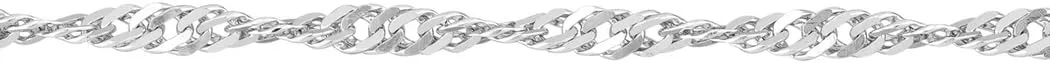 JewelryWeb 925 Sterling Silver Rhodium Plated Singapore Chain Ankle Bracelet 10 Inch Anklet for Women and Men in