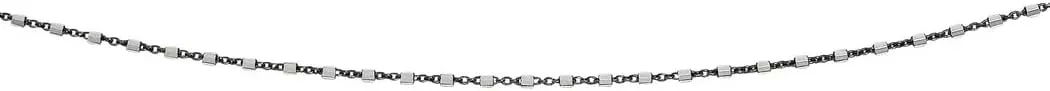 JewelryWeb 925 Sterling Silver Rhodium Ruthenium 1.4mm Diam cut Cable Chain Bar Anklet Lobster Clasp 10 Inch-Anklet for Women and Men