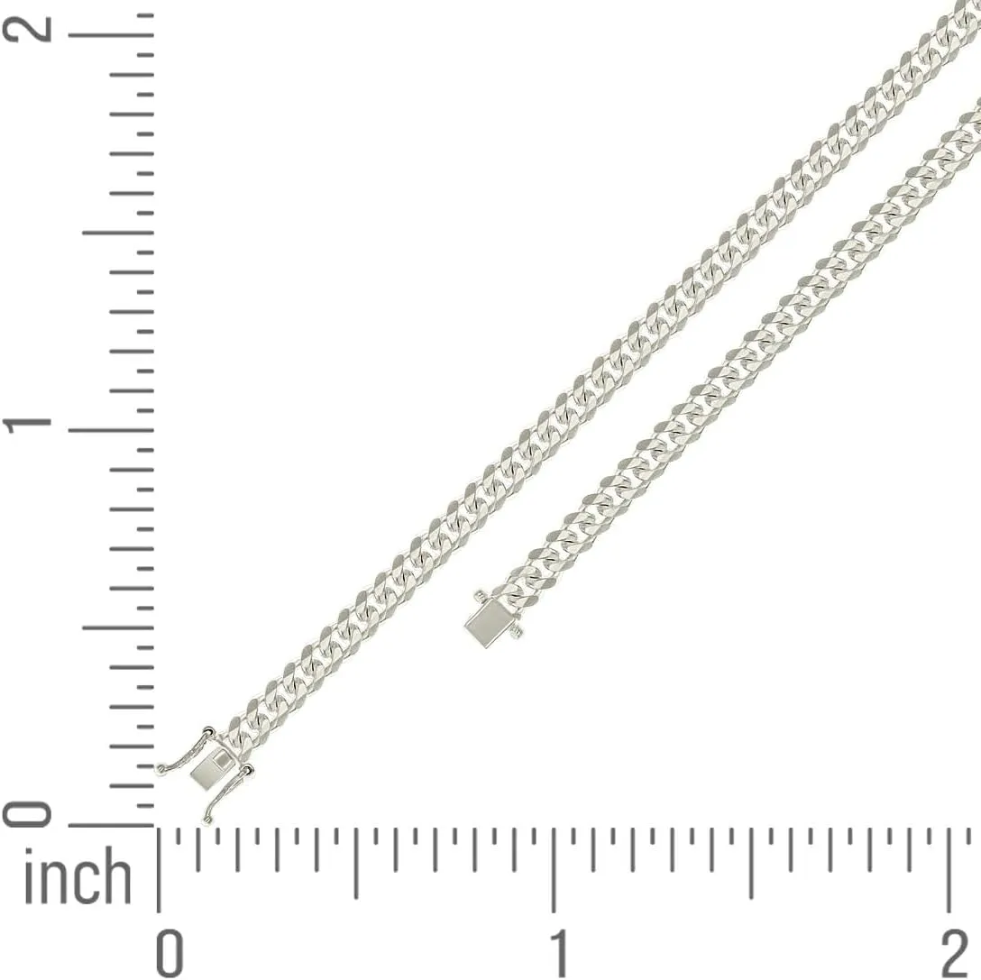 JewelryWeb 925 Sterling Silver Solid Comfort Curb Chain-Silver 5mm Anklet-Anklet for Women and Men
