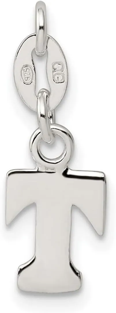 JewelryWeb 925 Sterling Silver Solid Polished Letter Name Personalized Monogram Initial Pendant Necklace 16x7mm Wide-Pendant for Women
