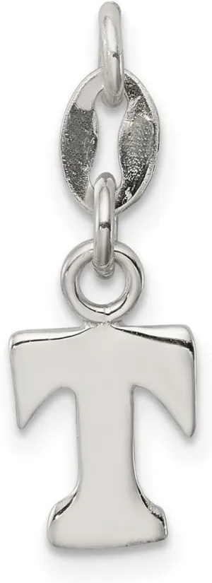 JewelryWeb 925 Sterling Silver Solid Polished Letter Name Personalized Monogram Initial Pendant Necklace 16x7mm Wide-Pendant for Women