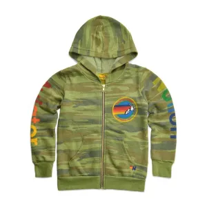 Kids Aviator Nation Zip Hoodie (Camo)