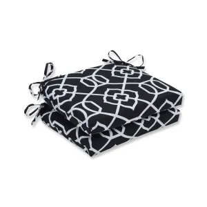 Kirkland Black Squared Corners Seat Cushion (Set Of 2)