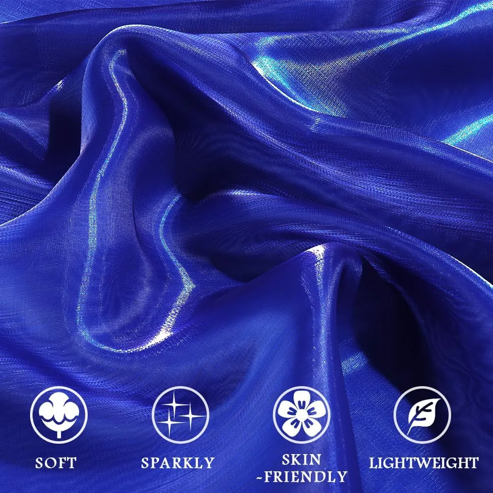 Ladiery Silky Shawls and Wraps for Evening Dresses: Women Sheer Soft Bridesmaid Wedding Formal Party Organza Shawl