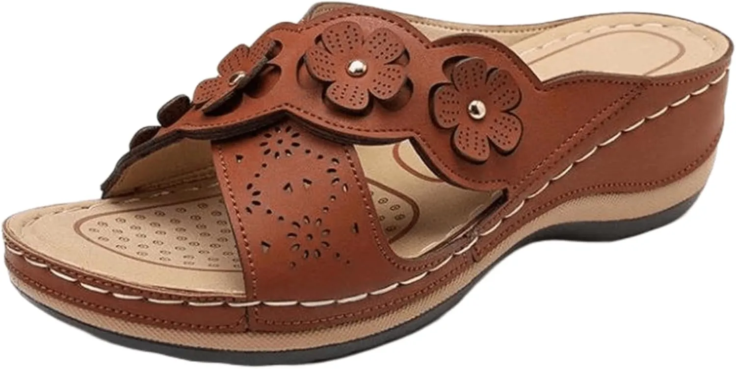 Ladmiple Orthopedic Sandals For Women Elegant Arch Support Flip Flops Dressy Summer Comfortable Walking Orthotic Slides