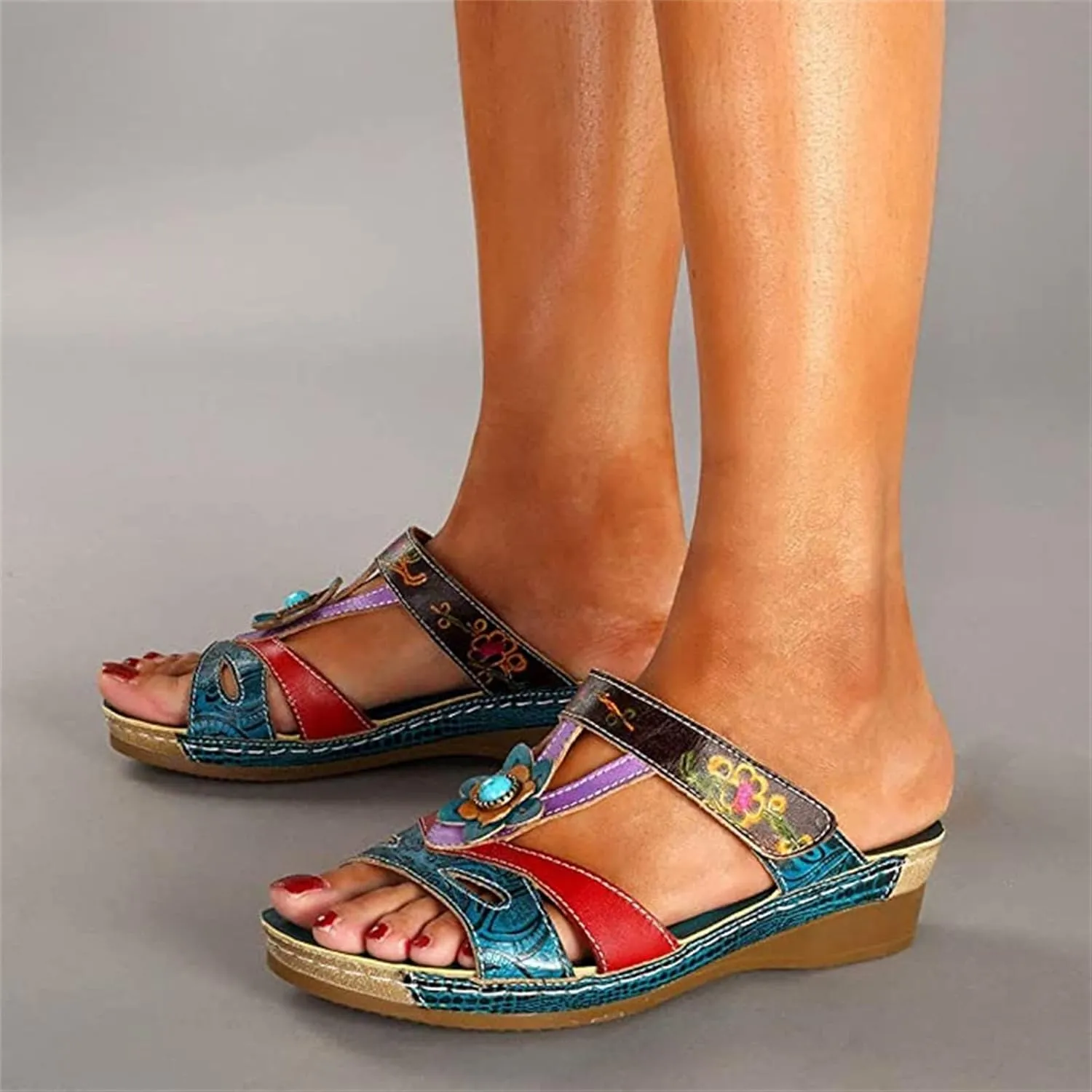 Ladmiple Orthotic Dress Sandals For Women With Arch Support Comfortable Orthopedic Flip Flops Summer Cute Walking Slides