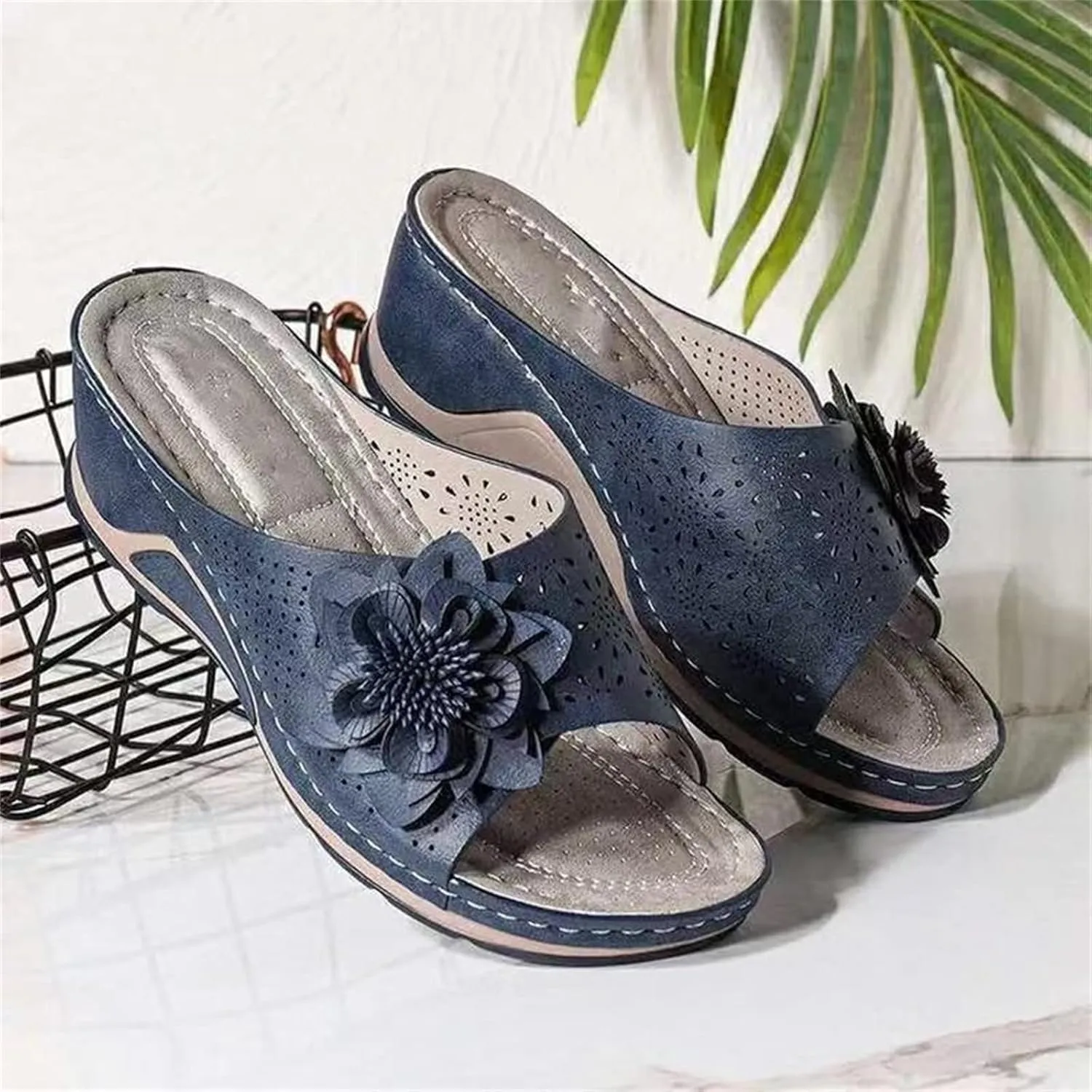 Ladmiple Orthotic Sandals For Women Cute Orthopedic Arch Support Flip Flops Dressy Comfortable Walking Slides Summer Shoes