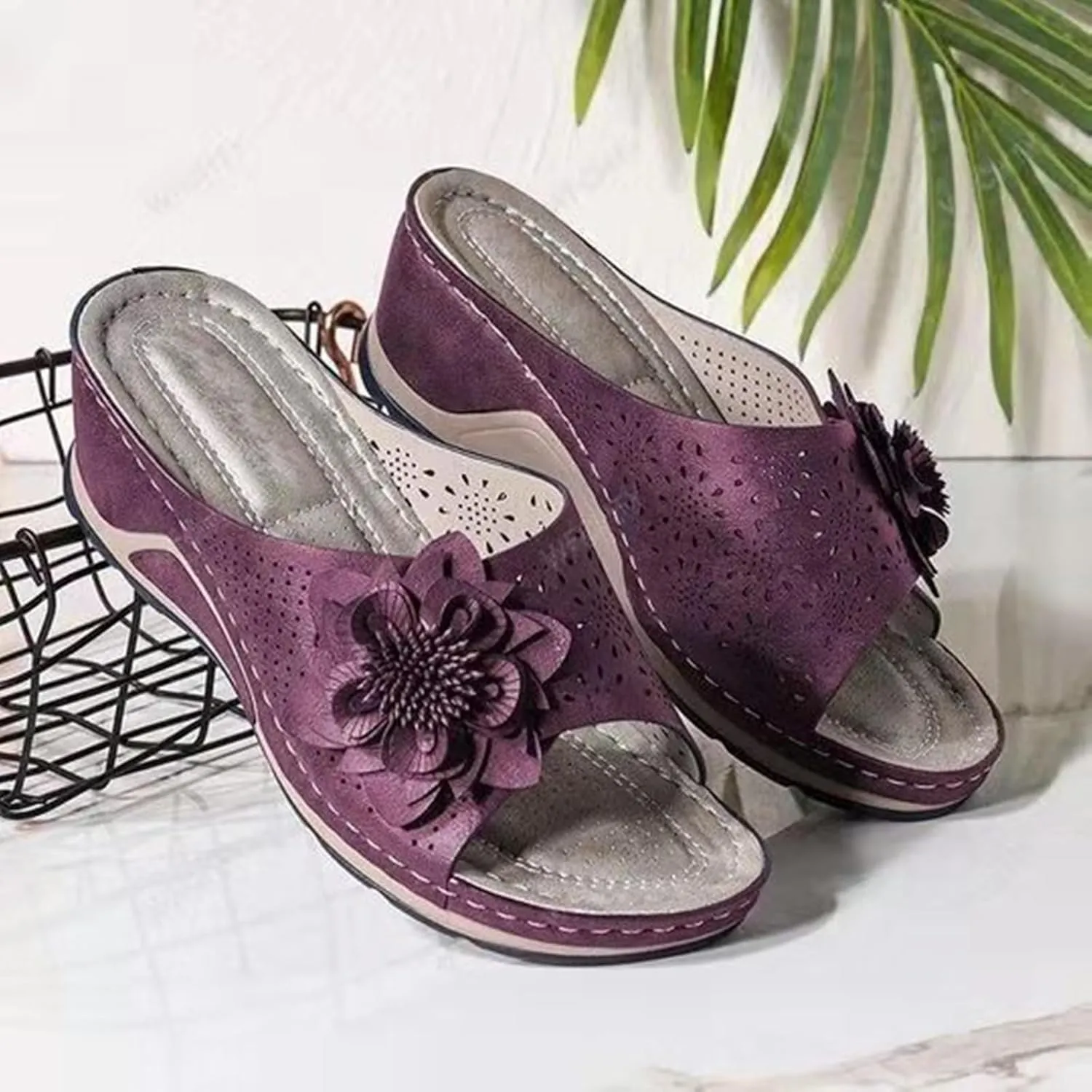 Ladmiple Orthotic Sandals For Women Cute Orthopedic Arch Support Flip Flops Dressy Comfortable Walking Slides Summer Shoes