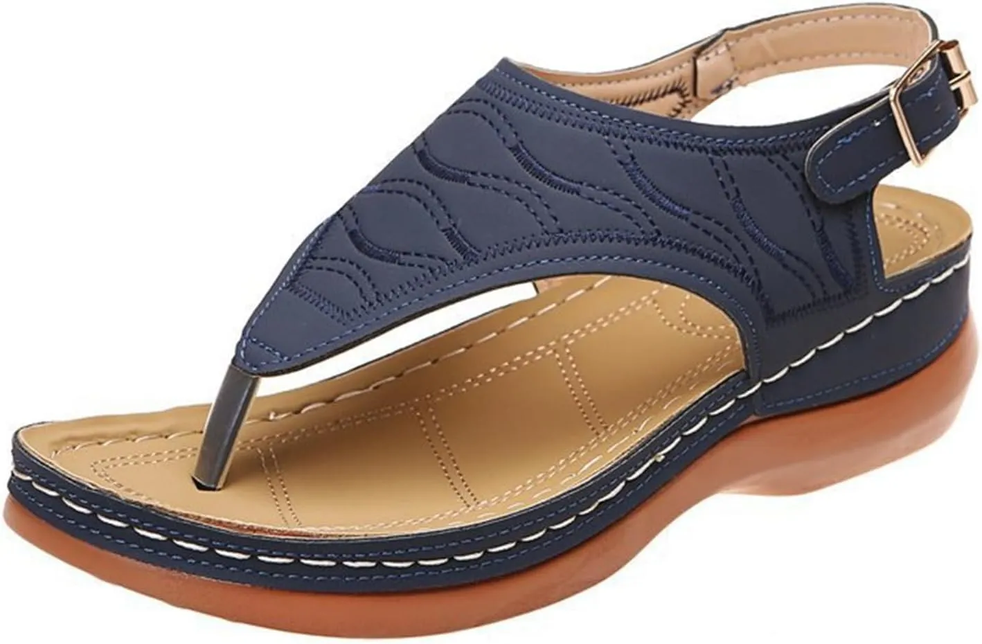 Ladmiple Orthotic Sandals For Women Plantar Fasciitis Arch Support Orthopedic Flip Flops Dressy Summer Comfortable Slides