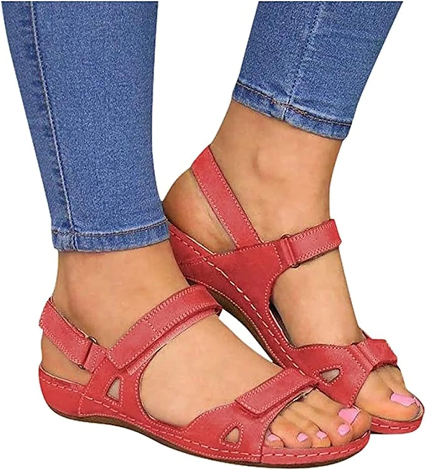 Ladmiple Orthotic Sandals For Women Wide Width Comfortable Walking Summer Orthopedic Slides Flip Flops with Arch Support