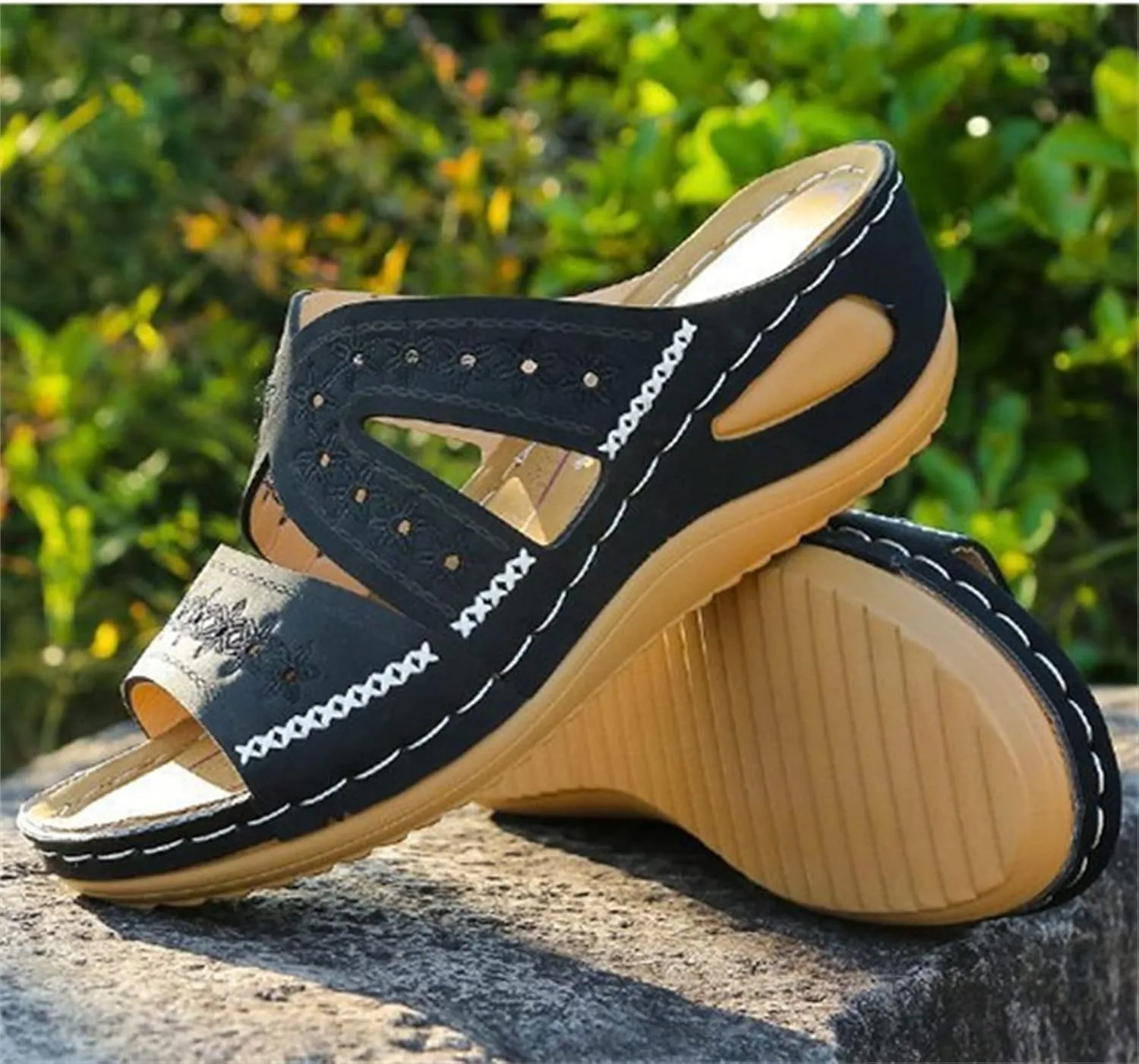 Ladmiple Sandals Women Comfortable Dressy Arch Support Orthopedic Flip Flops Summer Walking Orthotic Slides Beach Shoes 2024